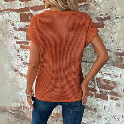 Short-sleeved Waffle T-shirt