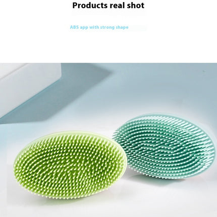 Silicone Bath Brush Massage Bath Soft Hand-held Long Teeth Cleaning