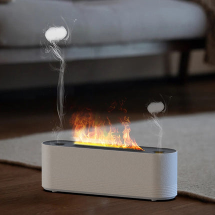 Flame Air Humidifier Ultrasonic Aroma Diffuser LED Cool Mist Maker