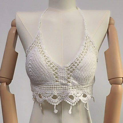 Embroidered Hollow Lace Vest