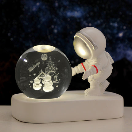 Glowing Astronaut Galaxy Crystal Ball Night Light