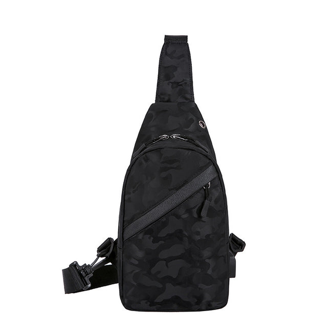 Sac à bandoulière camouflage pour homme avec trou pour écouteurs