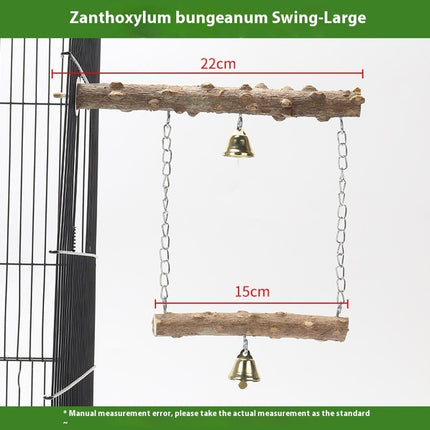 Parrot Solid Wood Stand Rod Swing