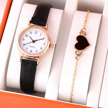 Montre à quartz avec bracelet en forme de cœur