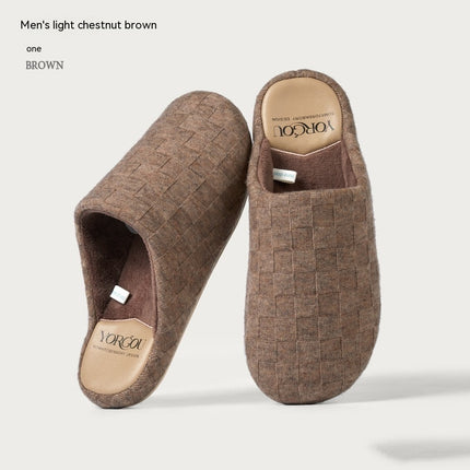 Coral Fleece Thermal Cotton Base Slippers