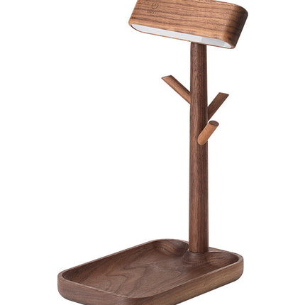 Lampe de bureau LED en noyer noir nordique