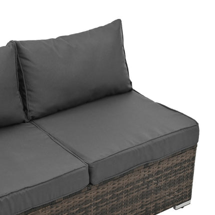 Ensemble de meubles de patio 4 pièces avec table en verre trempé