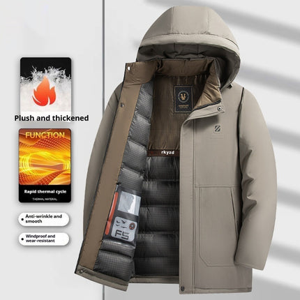 Men's Fleece-Lined Down Jacket