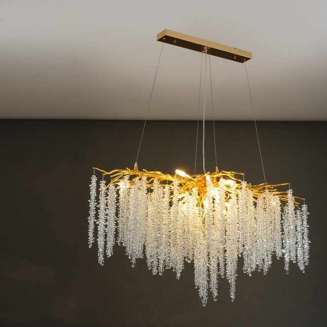 Villa Crystal Chandelier & Table Lamp