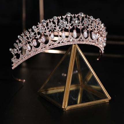 Épingle à cheveux de mariée exquise en alliage de perles et de diamants
