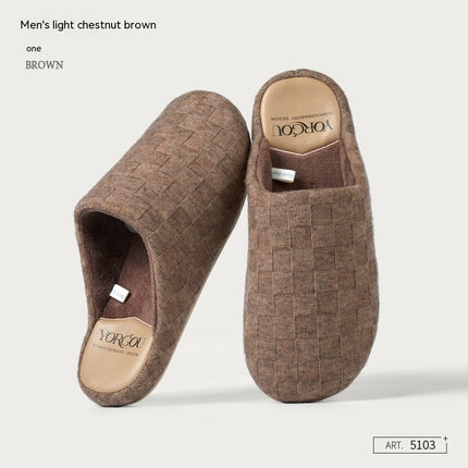 Coral Fleece Thermal Cotton Base Slippers