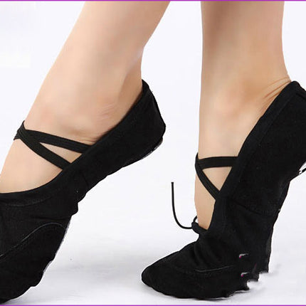Chaussures d'entraînement en toile pour danse du ventre et ballet à semelle souple