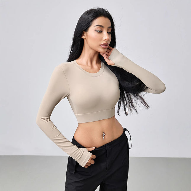 Beauty Back Hollow Out Sports T-shirt