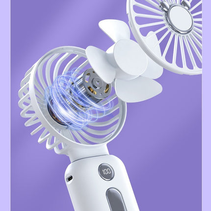 2-in-1 Handheld & Desktop Mini Fan