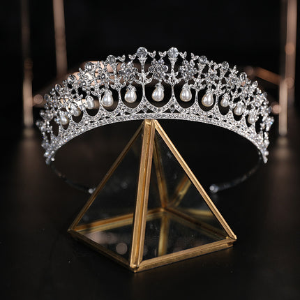 Épingle à cheveux de mariée exquise en alliage de perles et de diamants