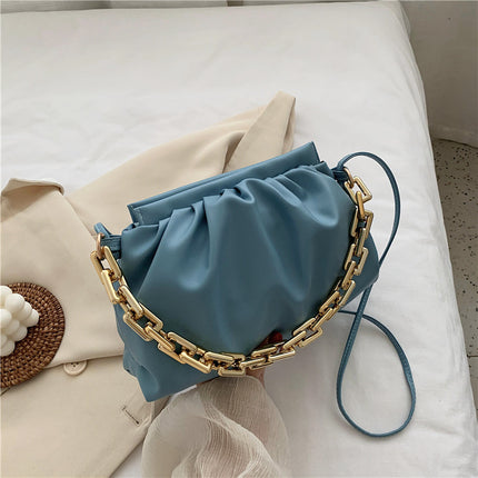 Sac à bandoulière portable à chaîne épaisse en forme de nuage