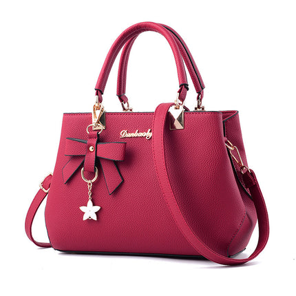 Sac à bandoulière pour femme avec nœud papillon et pendentif étoile