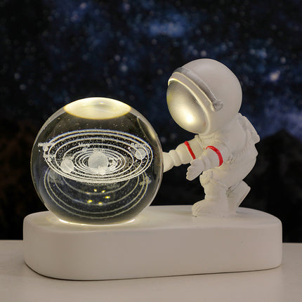 Glowing Astronaut Galaxy Crystal Ball Night Light