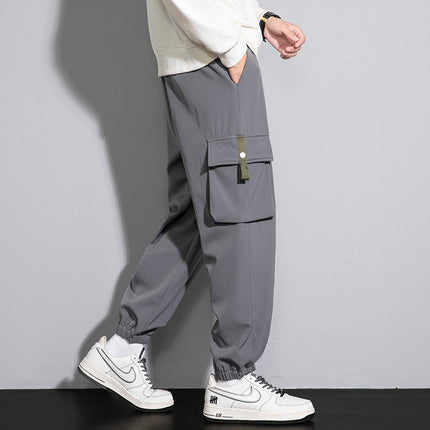 Plus Size Men's Workwear Baggy Fall Loose Tapered Pants