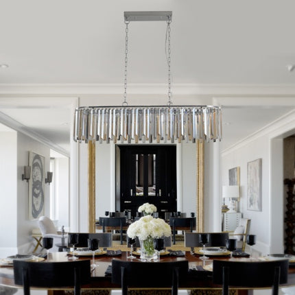 Lustre en cristal ovale moderne