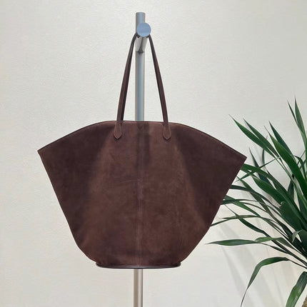 Sac à bandoulière polyvalent à main en daim de grande capacité