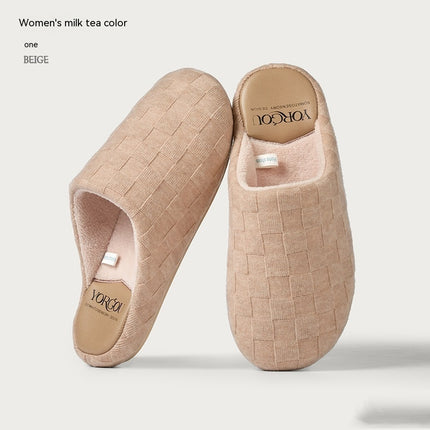Coral Fleece Thermal Cotton Base Slippers