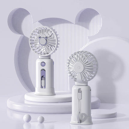 2-in-1 Handheld & Desktop Mini Fan