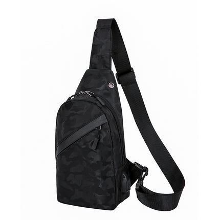 Sac à bandoulière camouflage pour homme avec trou pour écouteurs