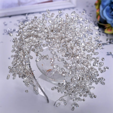 Couronne de mariage de reine en strass faite à la main