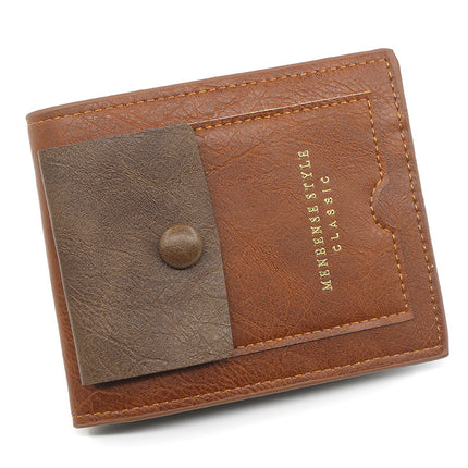 Men's Retro PU Leather Wallet - Stylish & Large Capacity