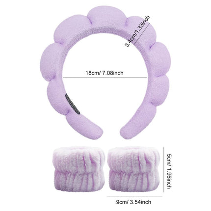 Ensemble de bracelets à fermoir à tête en trois pièces en violet