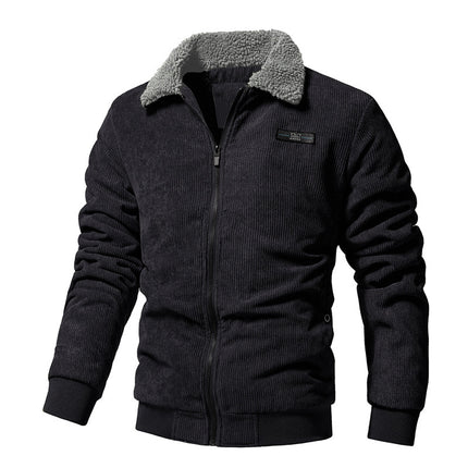 Men's Padded Corduroy Lapel Jacket