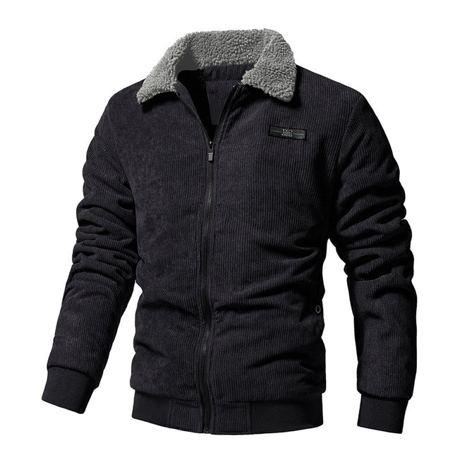 Men's Padded Corduroy Lapel Jacket