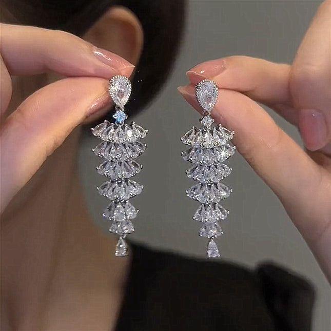 Boucles d'oreilles pendantes en forme de sapin de Noël