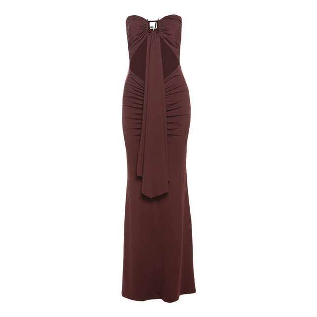 Sexy   Midriff Slim Fit Dress