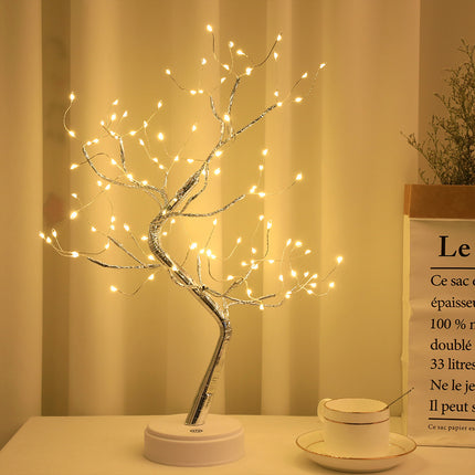 Nouvelle lampe LED en fil de cuivre avec ciel étoilé et lumière colorée pour arbre à riz