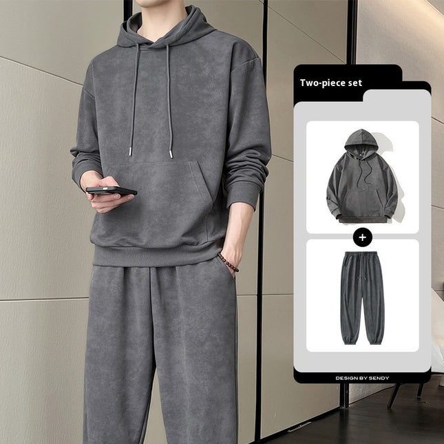 Men's Casual Hooded Sweater Set