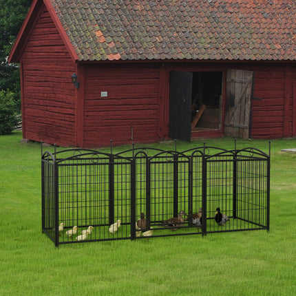 Clôture métallique pour chien de 32 pouces à 8 panneaux