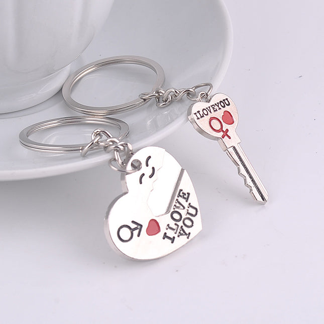 Heart-shaped  English Secret Love Keychain