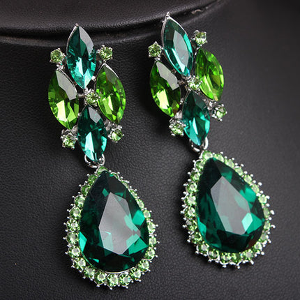 Ensemble collier et boucles d'oreilles en cristal africain
